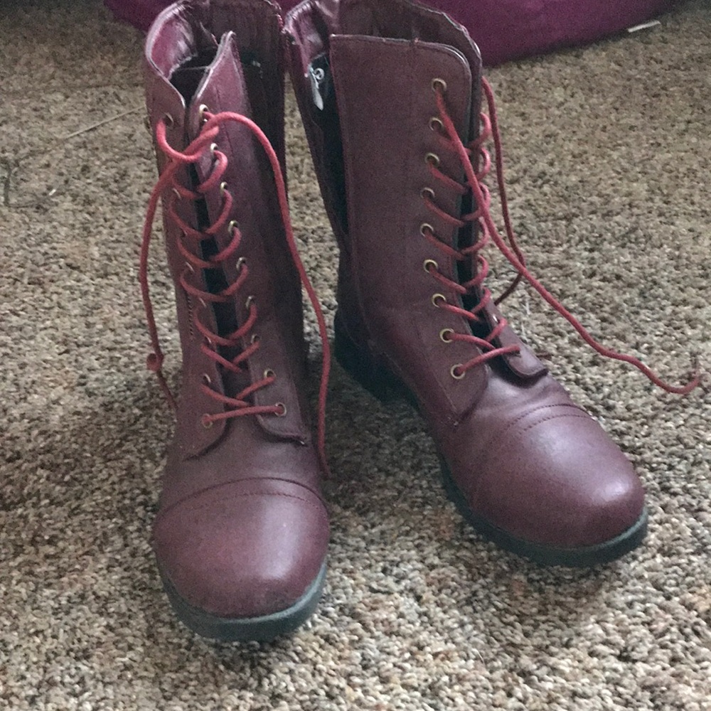 magenta colored boots brand new